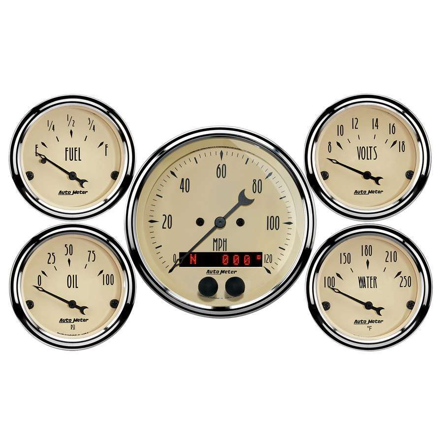 AUTOMETER 1850 - Antique Beige Gauge Kit w/GPS Speedo image