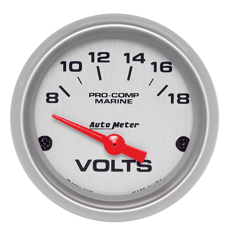 AUTOMETER 200756-33 - 2-1/16 Ultra Lite Marine Voltmeter 8-18 Volts image