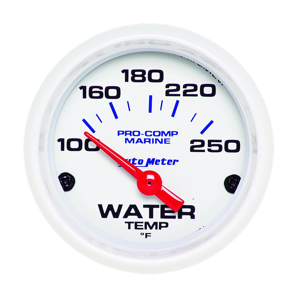 AUTOMETER 200762 - 2-1/16 Water Temp Gauge 100-250F White Phantom image