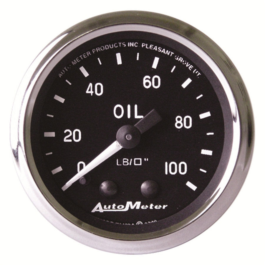 AUTOMETER 201006 - 2-1/16in Cobra Series Oil Pressure Gauge image