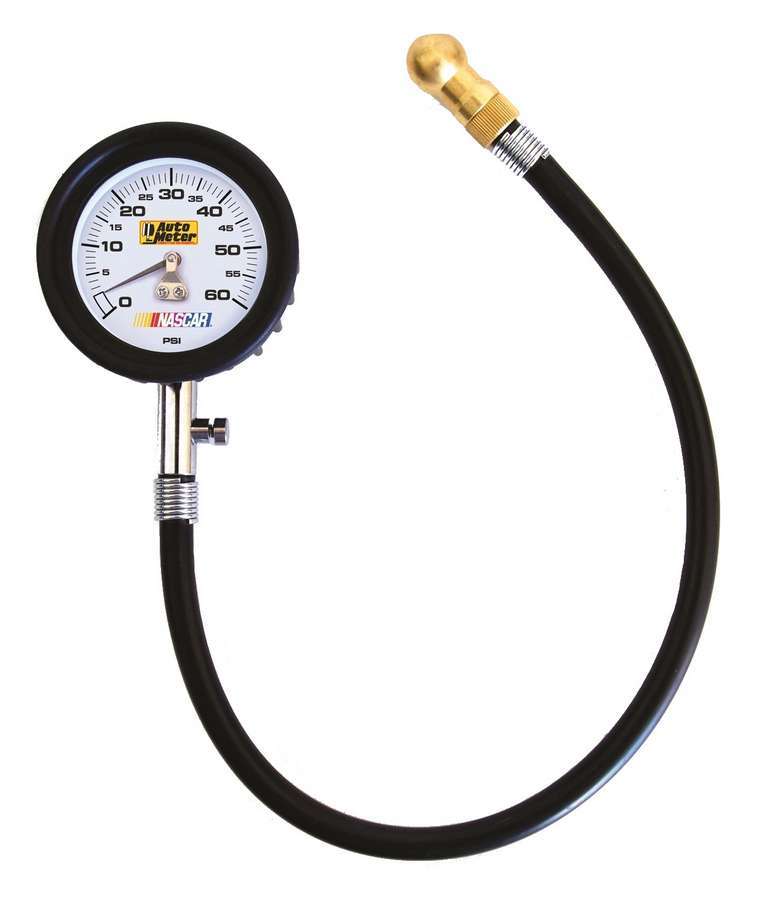 AUTOMETER 2160 - Tire Pressure Gauge 0-60 PSI Analog w/Bleed Valve image