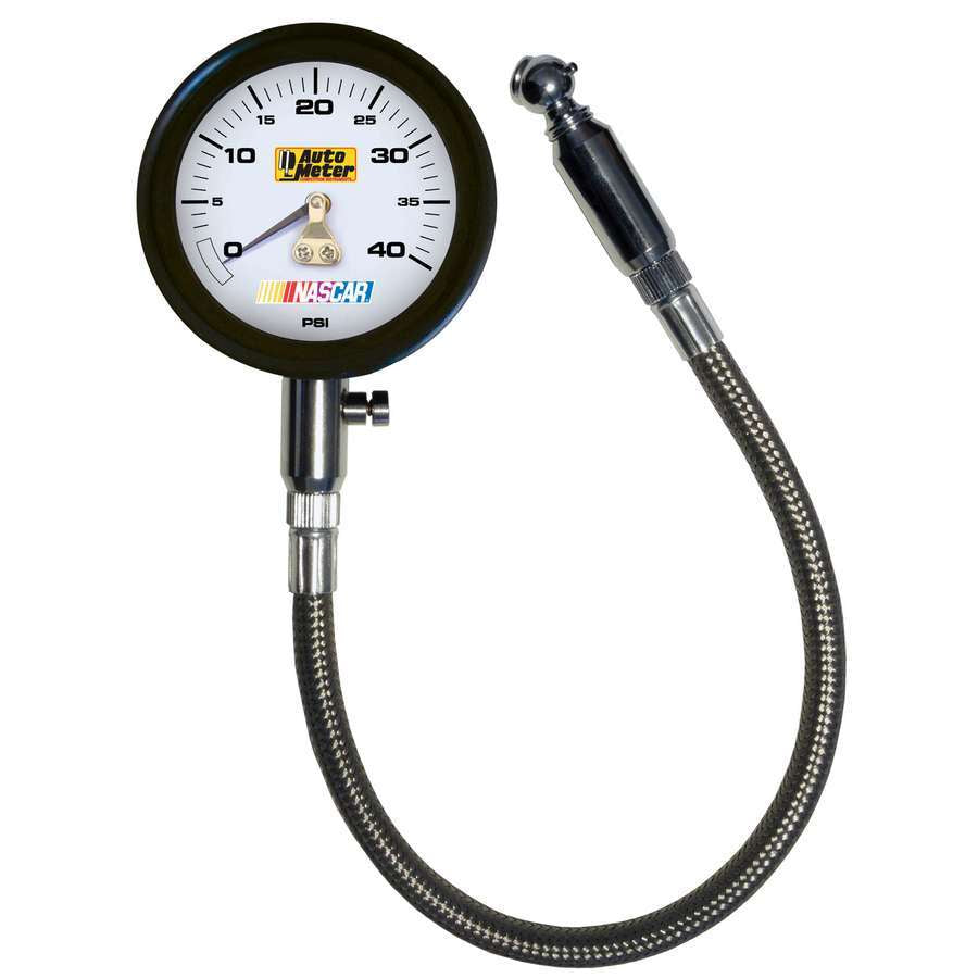 AUTOMETER 2162 - Tire Pressure Gauge 0-40 PSI Analog w/Bleed Valve image