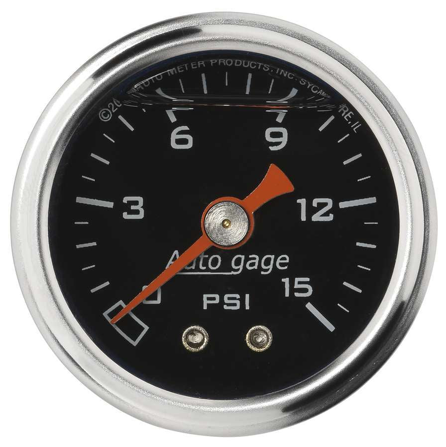 AUTOMETER 2172 - 1-1/2in Pressure Gauge - 0-15psi - Black Face image