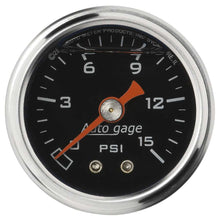 Load image into Gallery viewer, AUTOMETER 2172 - 1-1/2in Pressure Gauge - 0-15psi - Black Face image