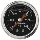 1-1/2in Pressure Gauge - 0-60psi - Black Face