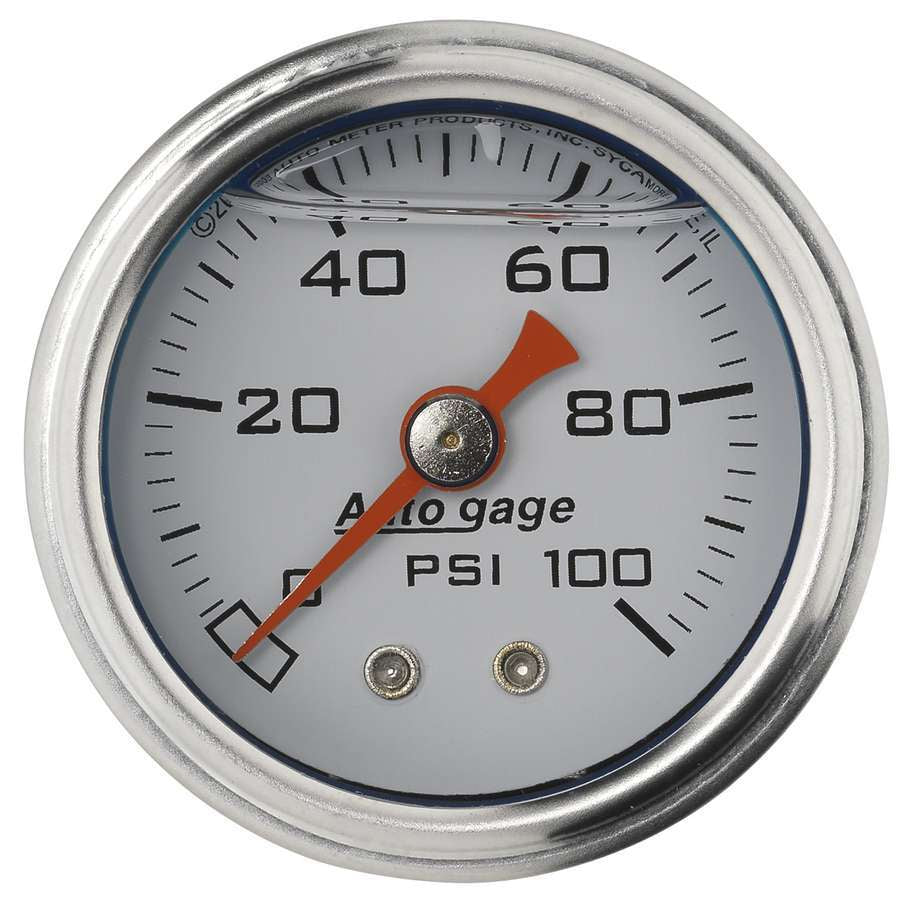 AUTOMETER 2177 - 1-1/2in Pressure Gauge 0-100psi- White image