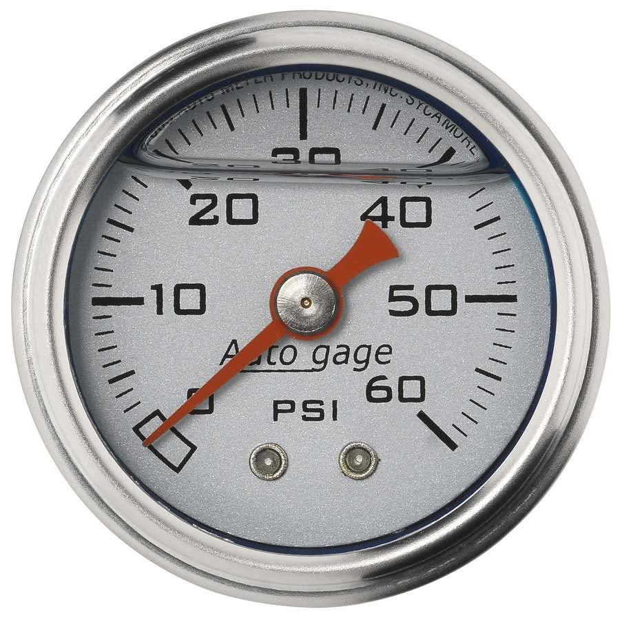 AUTOMETER 2179 - 1-1/2in Pressure Gauge - 0-60psi - Silver Face image