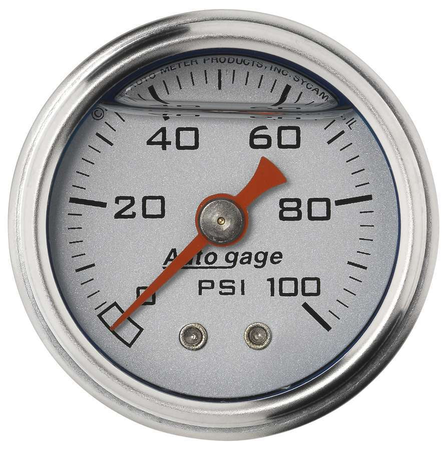 AUTOMETER 2180 - 1-1/2in Pressure Gauge - 0-100psi - Silver Face image