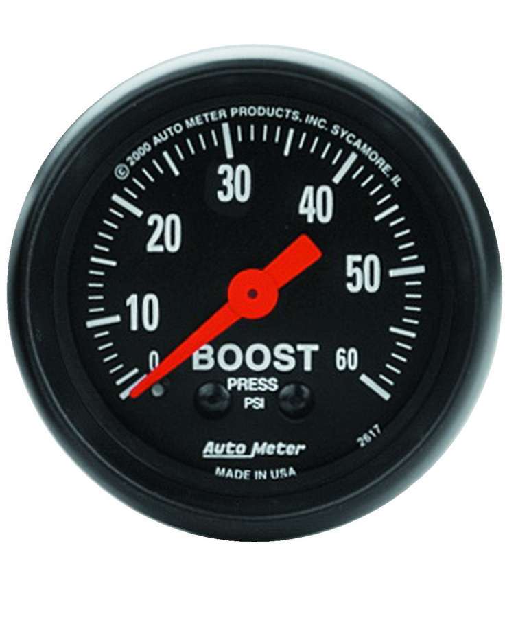 AUTOMETER 2617 - 2-1/16in Z-Series Boost Gauge 0-60psi image