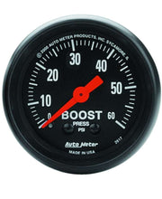 Load image into Gallery viewer, AUTOMETER 2617 - 2-1/16in Z-Series Boost Gauge 0-60psi image