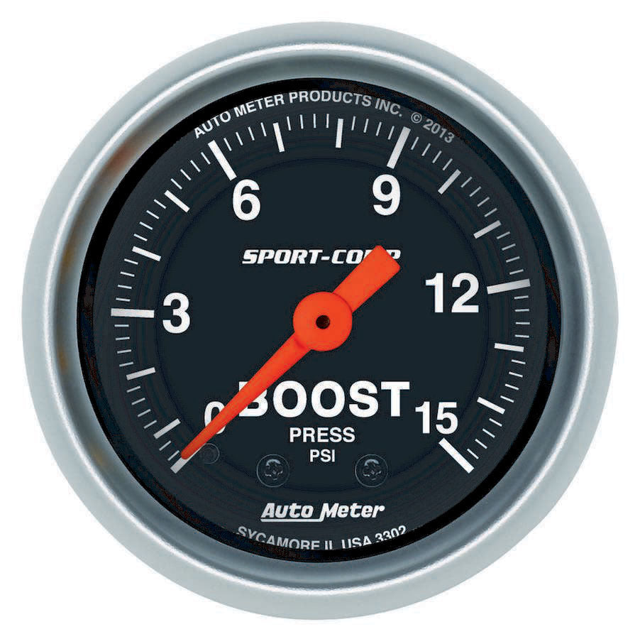 AUTOMETER 3302 - 2-1/16 S/C  Boost  Gauge 0-15 PSI image