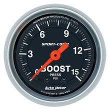 Load image into Gallery viewer, AUTOMETER 3302 - 2-1/16 S/C  Boost  Gauge 0-15 PSI image