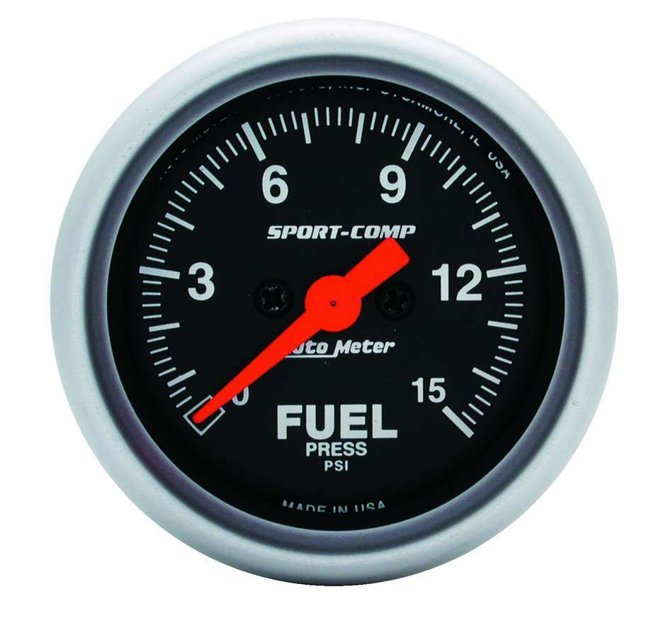 AUTOMETER 3361 - Sport Comp 2 1/16in Fuel 0-15 PSI Elec. image