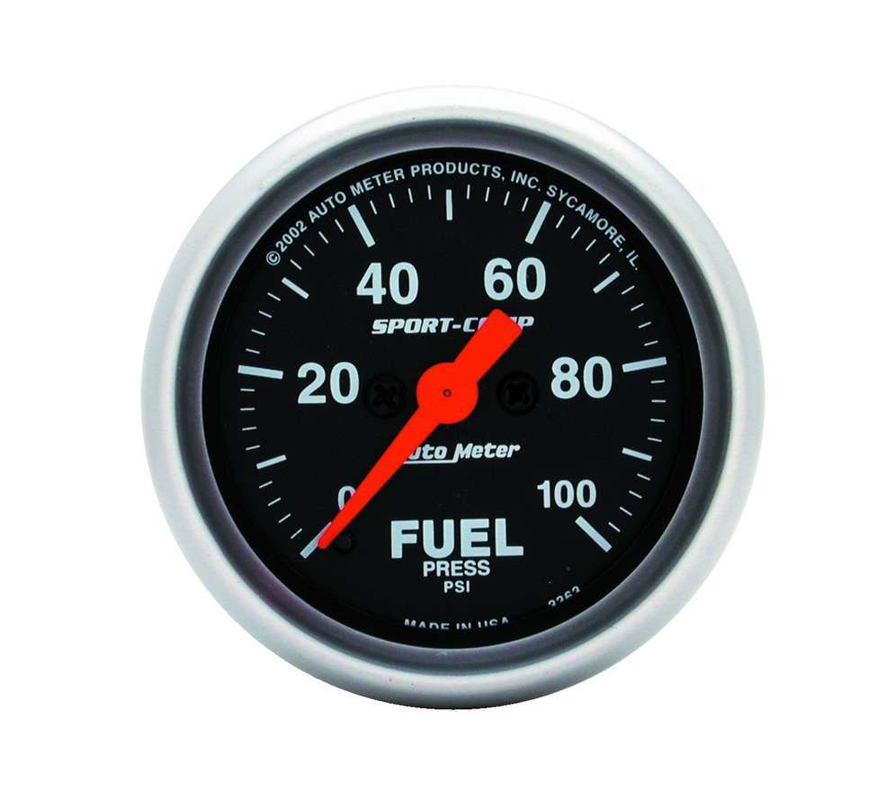 AUTOMETER 3363 - Sport Comp 2 1/16in Fuel 0-100 PSI Elec. image