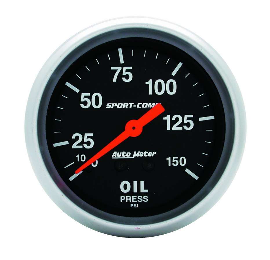 AUTOMETER 3423 - Sport Comp 2 5/8in Oil 0-150 PSI Mech. image