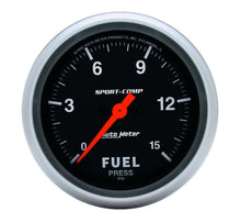 Load image into Gallery viewer, AUTOMETER 3561 - Sport Comp 2-5/8in Fuel 0-15 PSI Elec. image