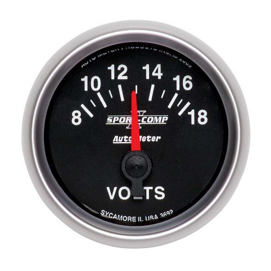 AUTOMETER 3692 - 2-1/16in S/C II Voltmeter 8-18 image