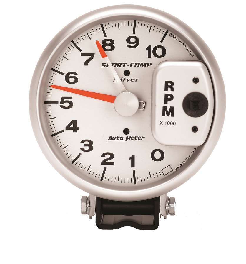 AUTOMETER 3910 - 5in 10000 Rpm Silver Tac  image
