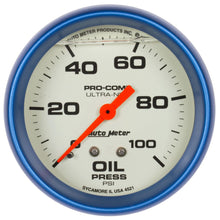 Load image into Gallery viewer, AUTOMETER 4221 - 2-5/8 Ultra-Nite Oil Press. Gauge 0-100psi image