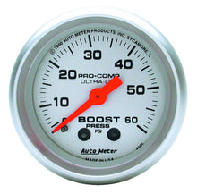 Load image into Gallery viewer, AUTOMETER 4305 - 2-1/16in U/L Boost Gauge 0-60psi image