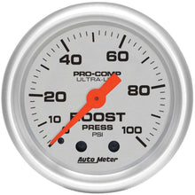 Load image into Gallery viewer, AUTOMETER 4306 - 2-1/16in U/L Boost Gauge 0-100psi image