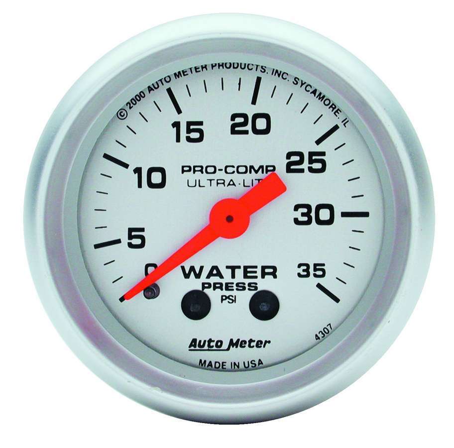 AUTOMETER 4307 - 2-1/16in U/L Water Pressure Gauge 0-35psi image