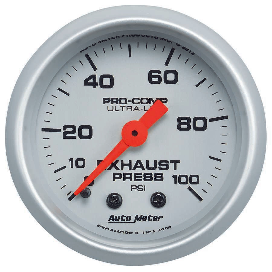 AUTOMETER 4326 - Exhaust Pressure Gauge 0-100psi Ultra-Lite image