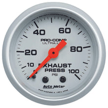 Load image into Gallery viewer, AUTOMETER 4326 - Exhaust Pressure Gauge 0-100psi Ultra-Lite image