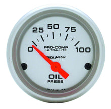 Load image into Gallery viewer, AUTOMETER 4327 - 2-1/16in U/L Oil Pressure Gauge 0-100psi image
