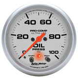 2-5/8in U/L Oil Pressure Gauge w/Peak & Warning