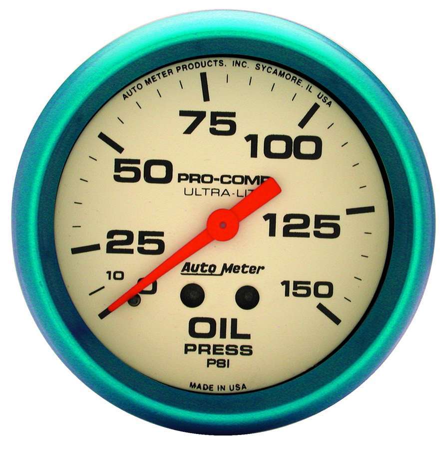 AUTOMETER 4523 - 2-5/8 Ultra-Nite Oil Press. Gauge 0-150psi image