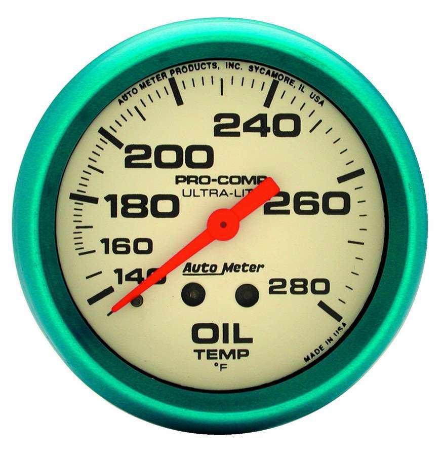 AUTOMETER 4541 - 2-5/8 Ultra-Nite Oil Temp Gauge 140-280 image