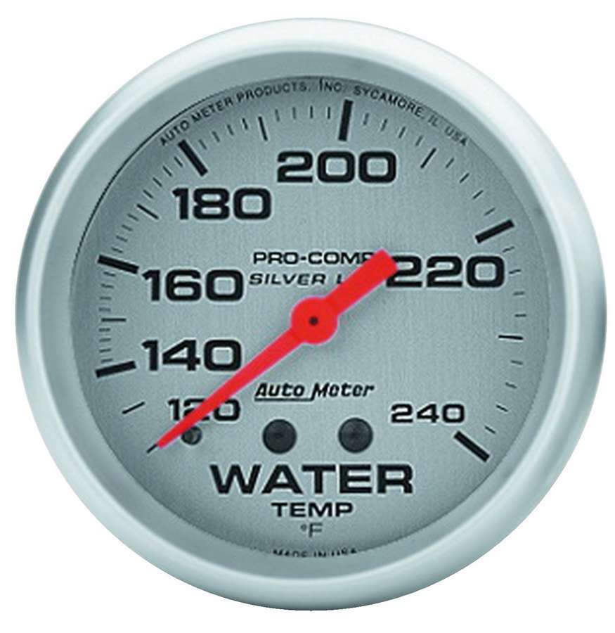 AUTOMETER 4632 - Pro Comp 2-5/8in Silver Liq-Fill Water 120-240 image