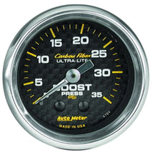 Load image into Gallery viewer, AUTOMETER 4704 - 2-1/16in C/F Boost Gauge 35psi image