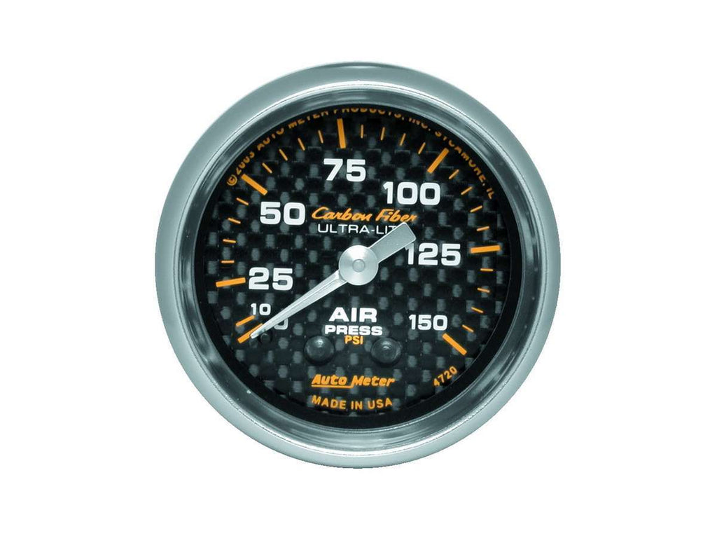 AUTOMETER 4720 - 2-1/16in C/F Air Press. Gauge 0-150psi image