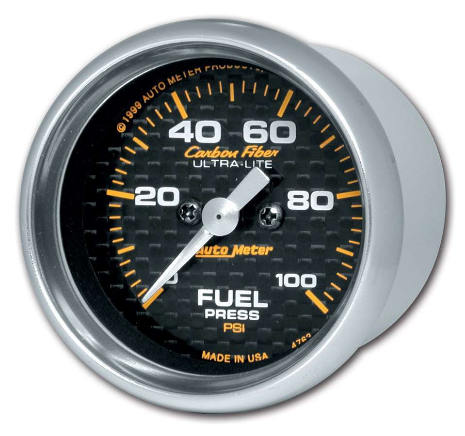 AUTOMETER 4763 - C/F 2-1/16in Fuel Press. Gauge 0-100PSI image