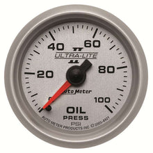 Load image into Gallery viewer, AUTOMETER 4921 - 2-1/16in U/L II Oil Pressure Gauge 0-100psi image