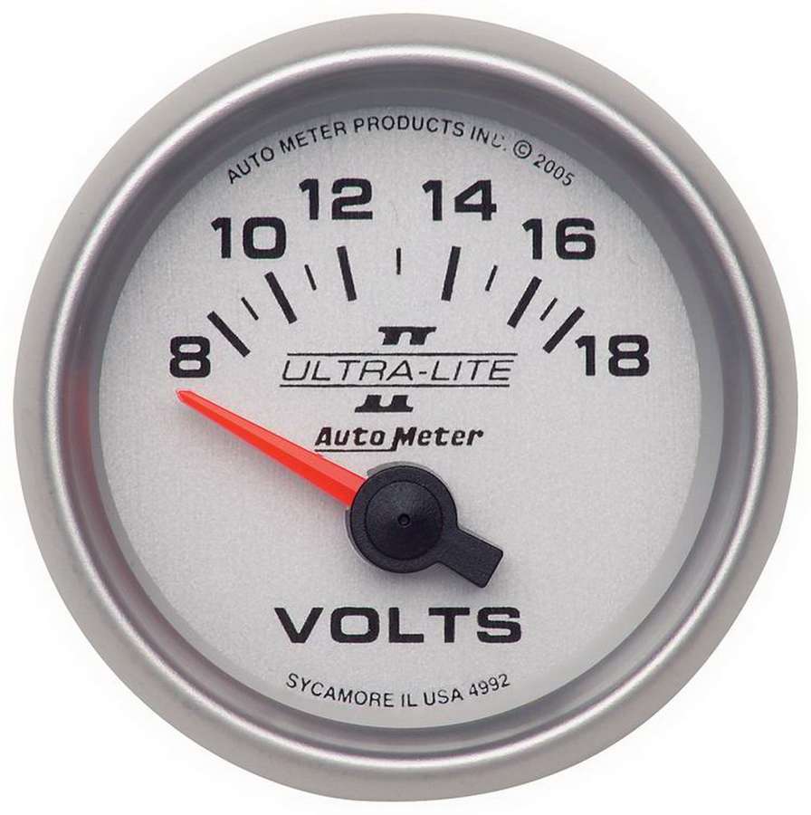 AUTOMETER 4992 - 2-1/16in U/L II Voltmeter 8-18 Short Swp image