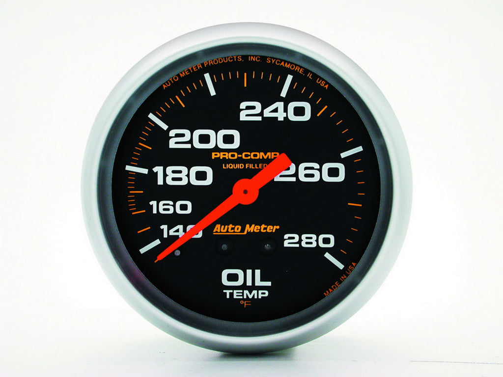 AUTOMETER 5443 - 140-280 Oil Temp Gauge with 12ft Capillary Tube image