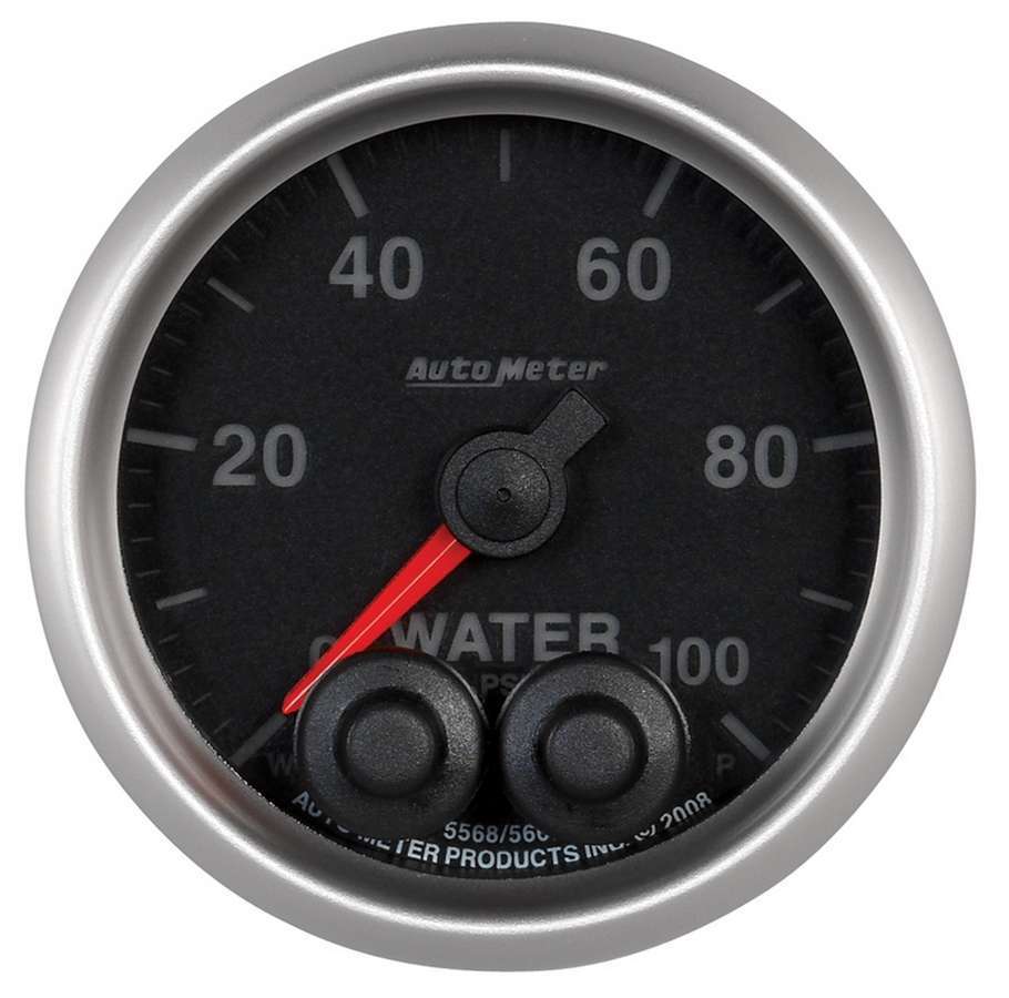 AUTOMETER 5668 - 2-1/16 E/S Water Press. Gauge - 0-100psi image