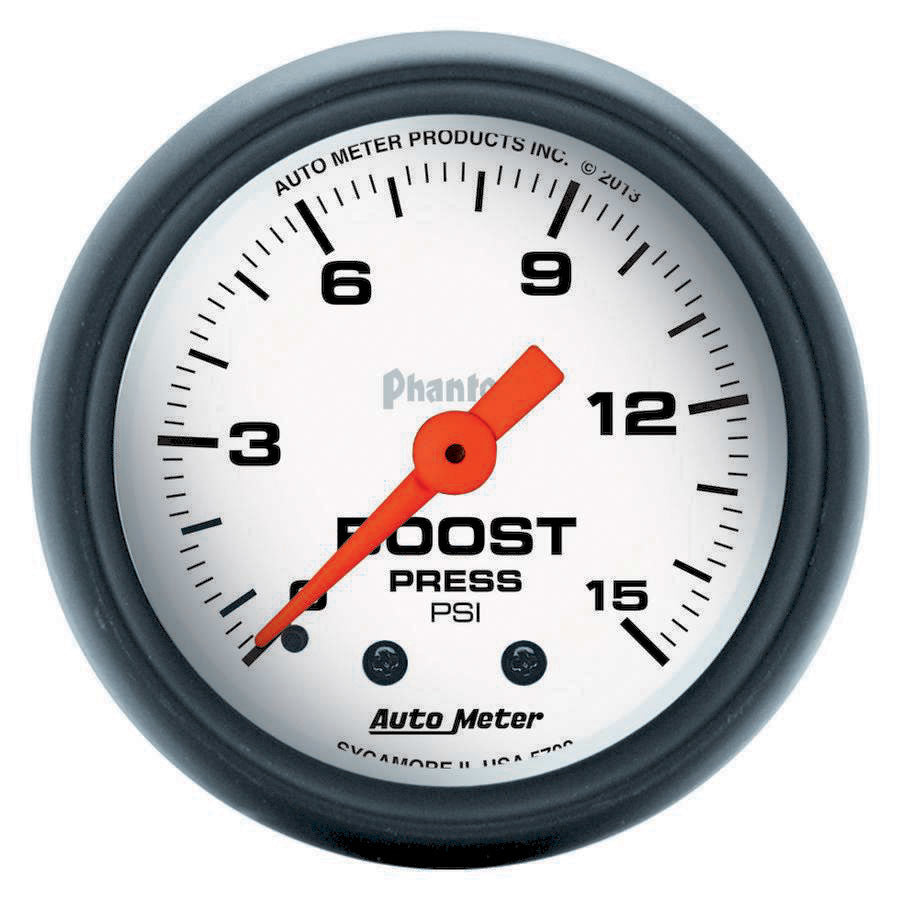 AUTOMETER 5702 - 2-1/16 Phantom Boost Gauge 0-15psi image