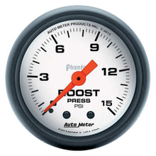 Load image into Gallery viewer, AUTOMETER 5702 - 2-1/16 Phantom Boost Gauge 0-15psi image