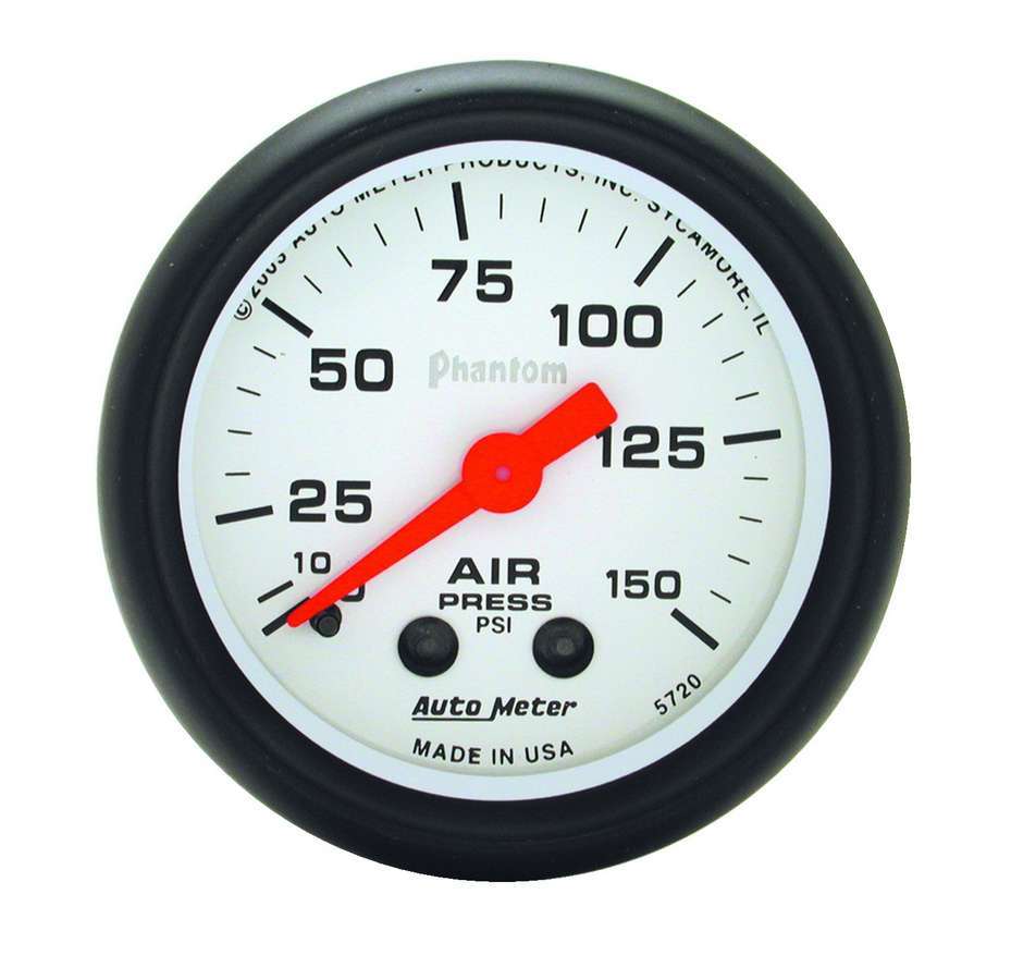 AUTOMETER 5720 - 2-1/16 Phantom Air Press. Gauge 0-150psi image