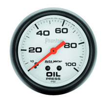 Load image into Gallery viewer, AUTOMETER 5821 - 2-5/8in Phantom Oil Pressure Gauge 0-100psi image