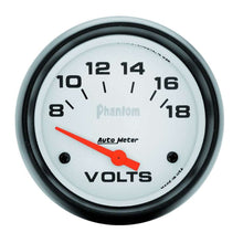Load image into Gallery viewer, AUTOMETER 5891 - 2-5/8in Phantom Voltmeter 8-18 Volts image