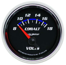 Load image into Gallery viewer, AUTOMETER 6192 - 2-1/16in C/S Voltmeter Gauge 8-18 Volts image