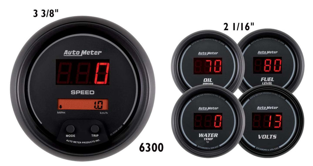AUTOMETER 6300 - Digital 5-Gauge Kit - Sport Comp image