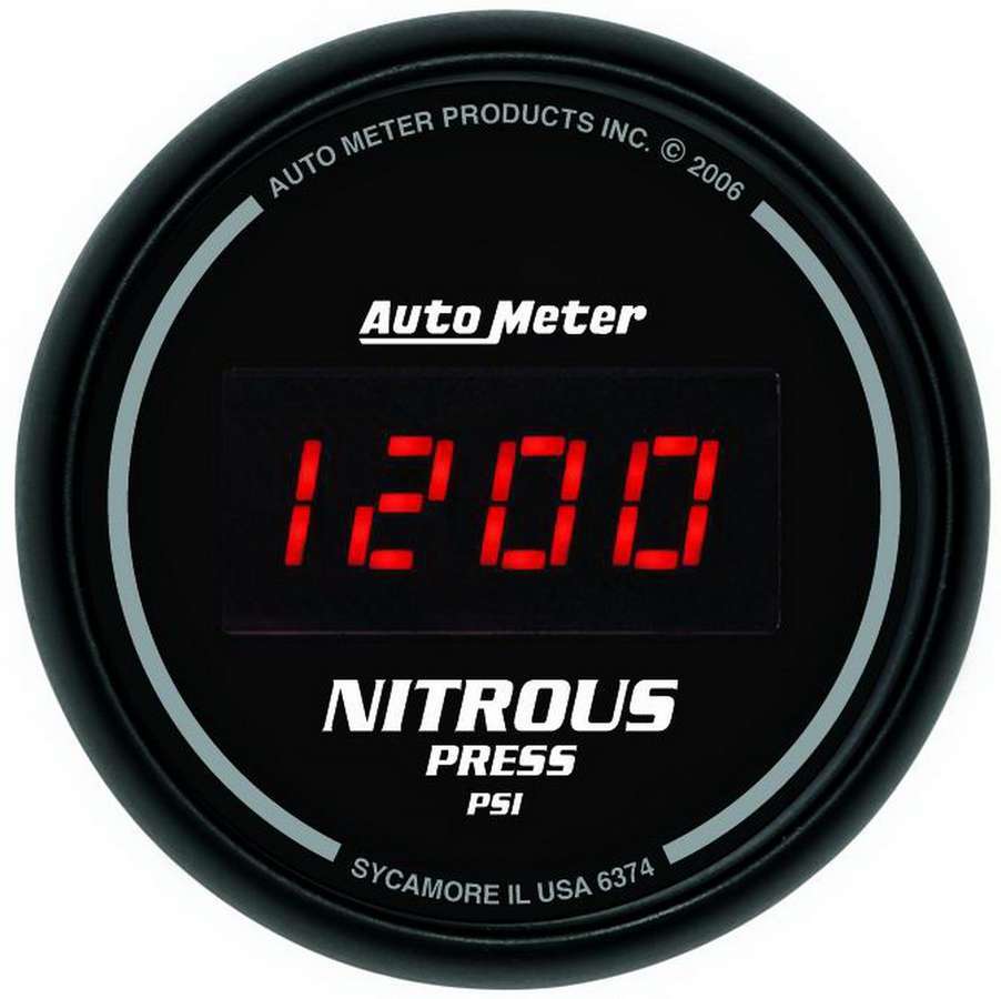 AUTOMETER 6374 - 2-1/16in DG/B Nitrous Pressure Gauge image