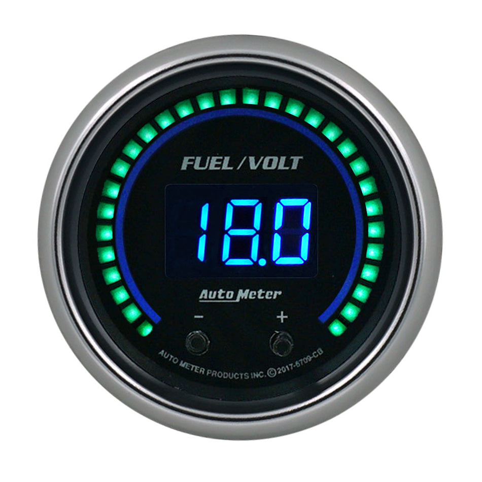 AUTOMETER 6709-CB - 2-1/16 Fuel/Volt Gauge Elite Digital CB Series image