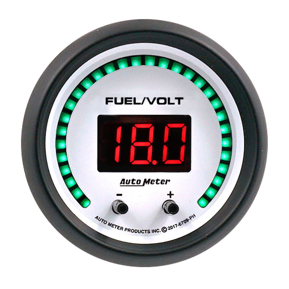 AUTOMETER 6709-PH - 2-1/16 Fuel/Volt Gauge Elite Digital PH Series image